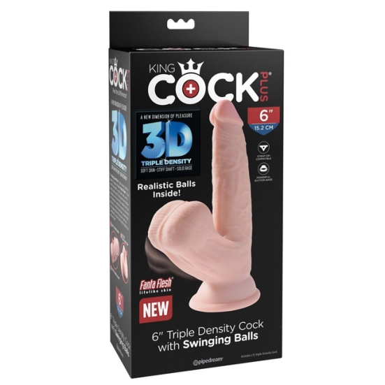 Фаллос Triple Density 6&quot; with Swinging Balls